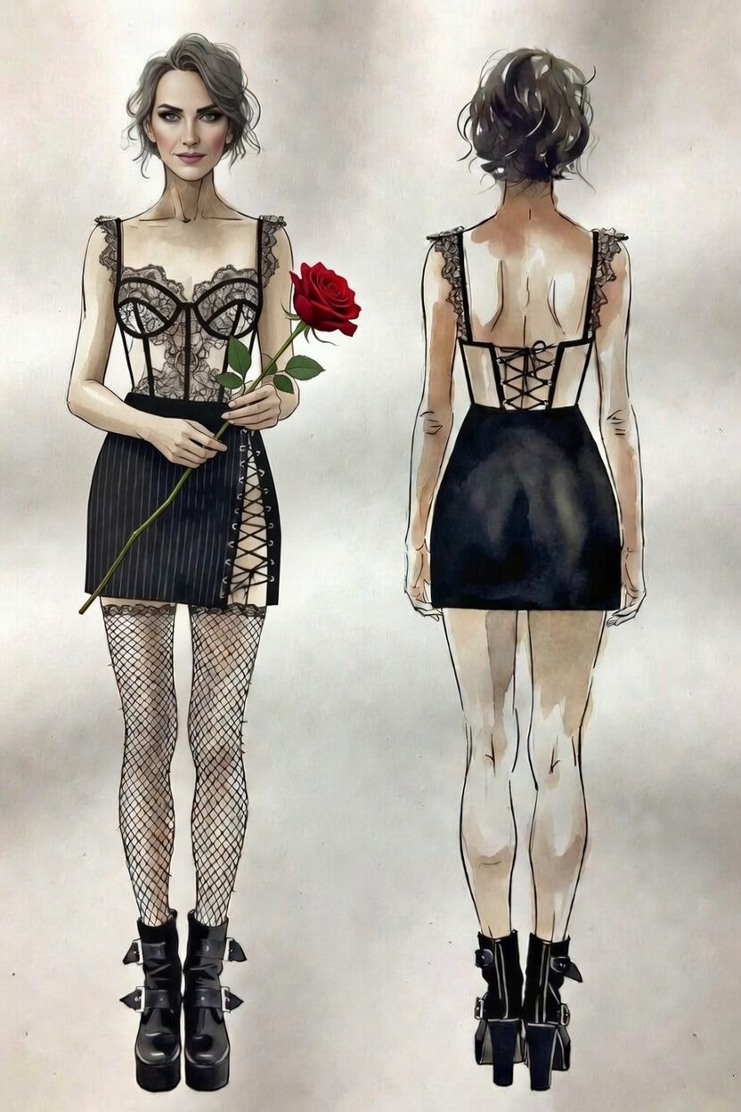 AI Generated Illustration Of Outfit Concept